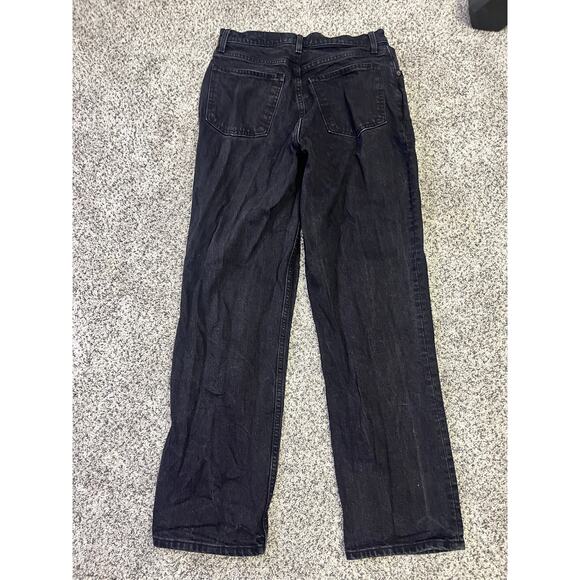 Abercrombie The 90’s Straight Ultra High-Rise Women’s 10R Saturated‎ Black - Picture 8 of 10